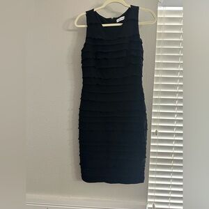 Calvin Klein Black Layered Mini Dress